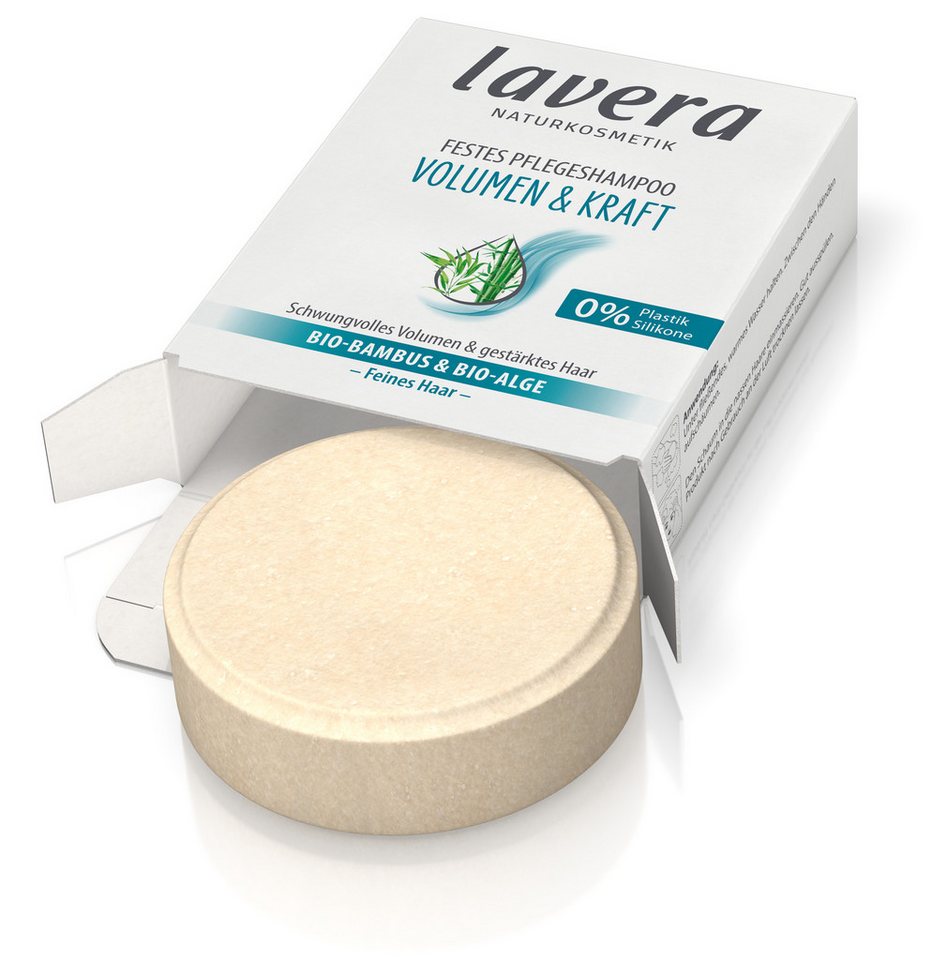 lavera Festes Bio-Pflegeshampoo "Volumen & Kraft", 50 g – Bild 2 von 3