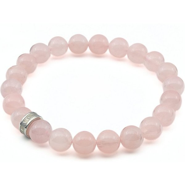 LAVISA Armband Armband Echte 8mm Edelstein Perlen, Kristalle, Onesize, Echte Edelsteine, Rostfreies Edelstahl, Wasserfest