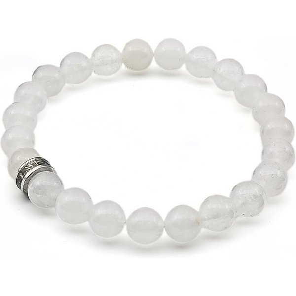 LAVISA Armband Armband Echte 8mm Edelstein Perlen, Kristalle, Onesize, Echte Edelsteine, Rostfreies Edelstahl, Wasserfest