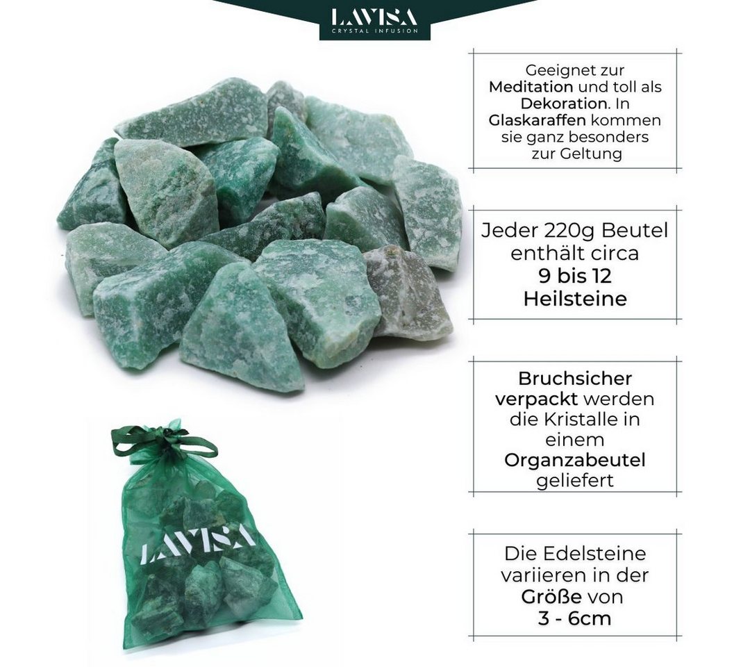 LAVISA Edelstein echte Edelsteine, Kristalle, Wassersteine, Mineralien Natursteine, Edelstein Wasserstein Kristall Naturstein – Bild 2 von 5