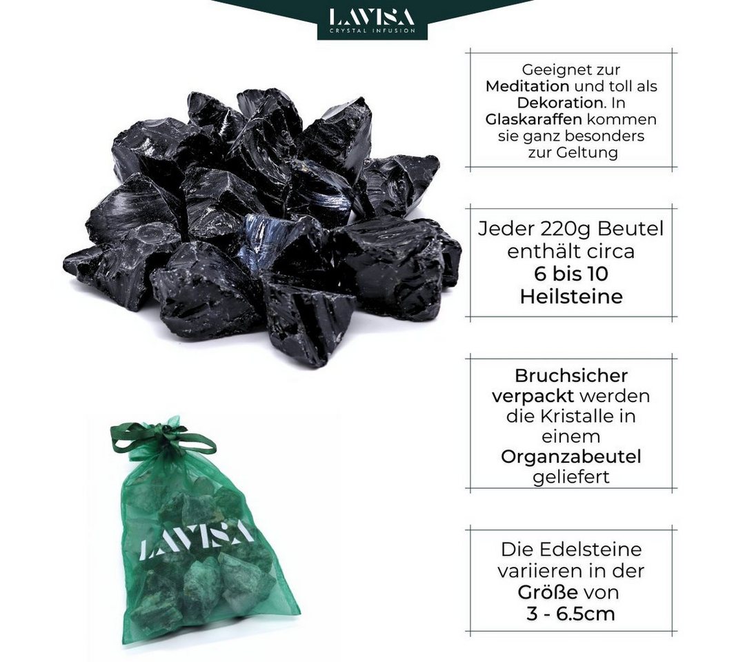 LAVISA Edelstein echte Edelsteine, Kristalle, Wassersteine, Mineralien Natursteine, Edelstein Wasserstein Kristall Naturstein – Bild 2 von 5