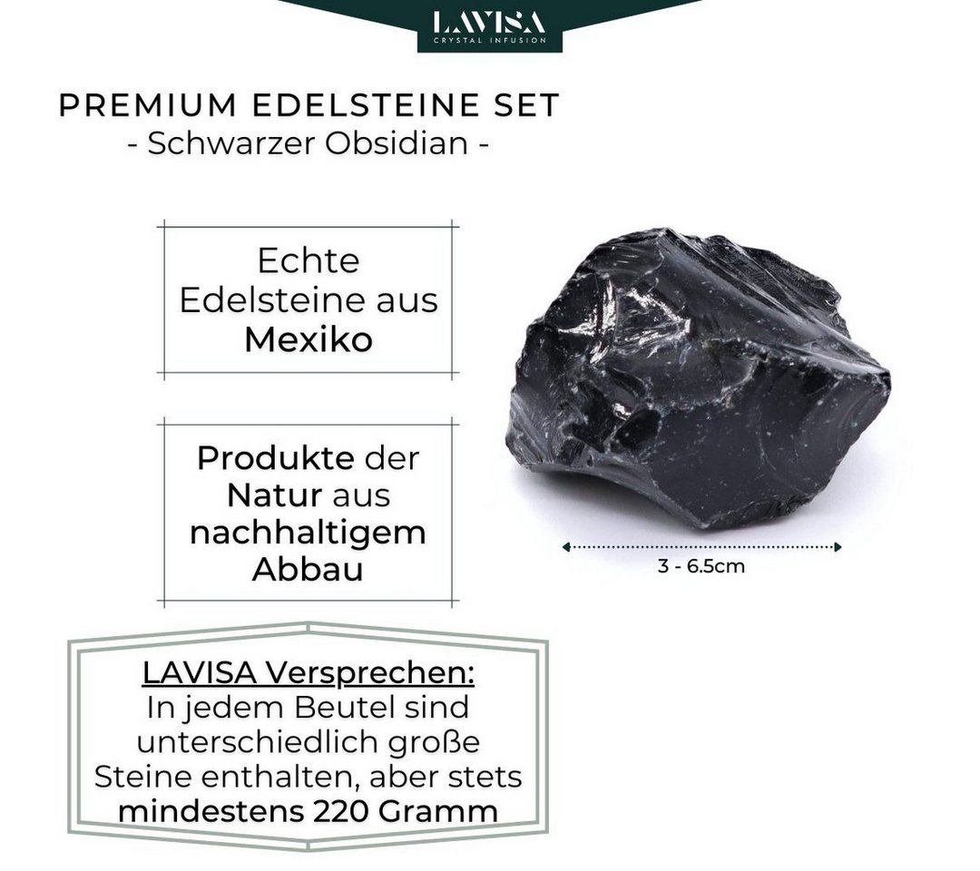 LAVISA Edelstein echte Edelsteine, Kristalle, Wassersteine, Mineralien Natursteine, Edelstein Wasserstein Kristall Naturstein – Bild 3 von 5