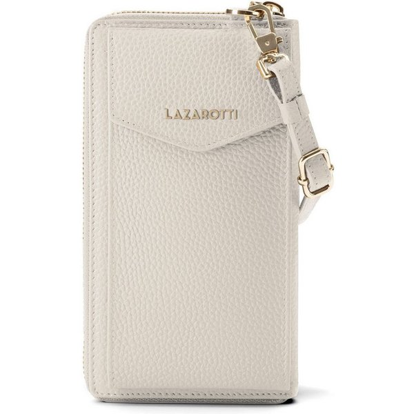 Lazarotti Smartphone-Hülle Bologna Leather Zip-Around Geldbörse Handytasche Leder 19 cm