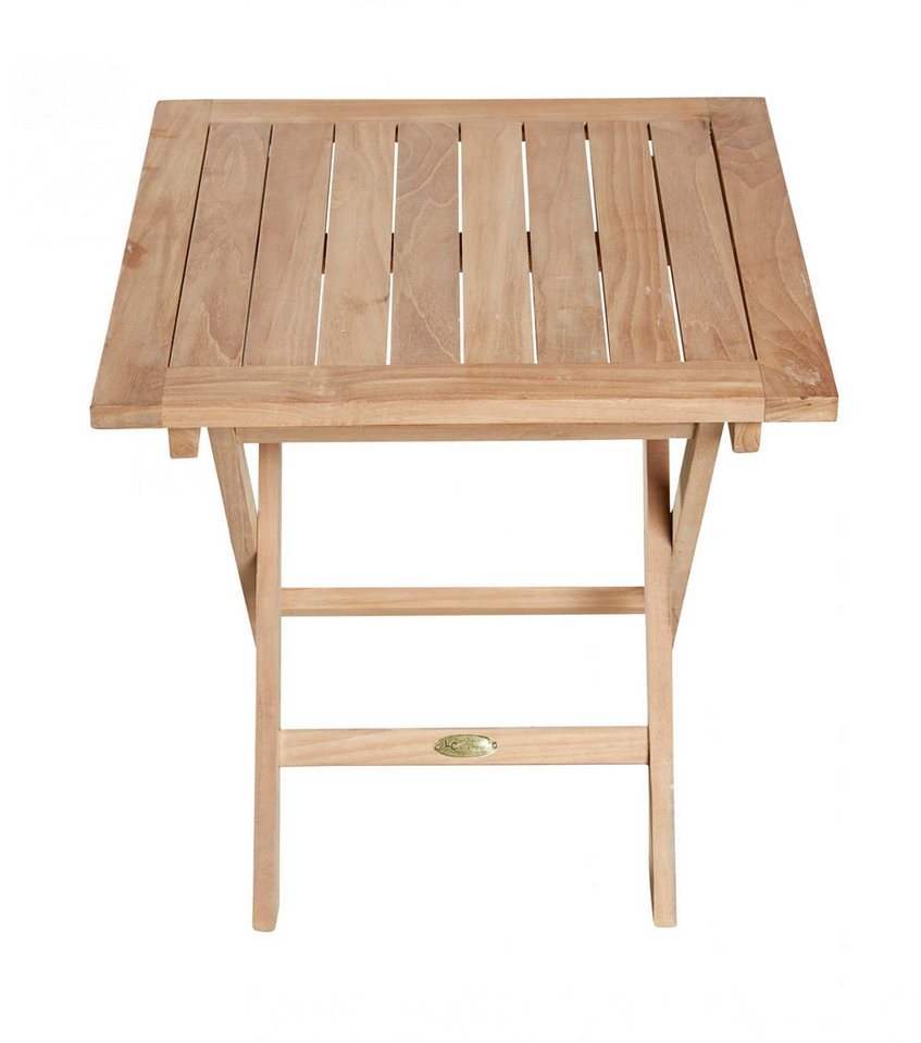LC Garden Gartentisch Riva Teak Klapptisch quadratisch 50x50x50cm – Bild 3 von 5