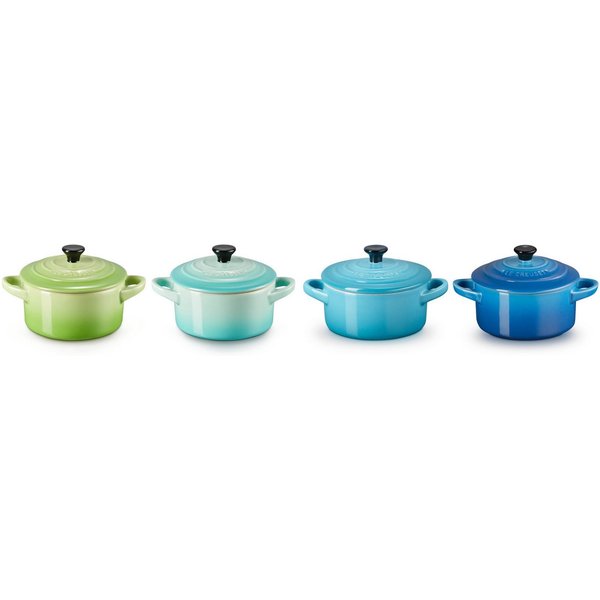 LE CREUSET Snackschale Mini Cocottes, je 200 ml, 10 x 5 cm, Steinzeug, (Set, 4-tlg), 79212102200100