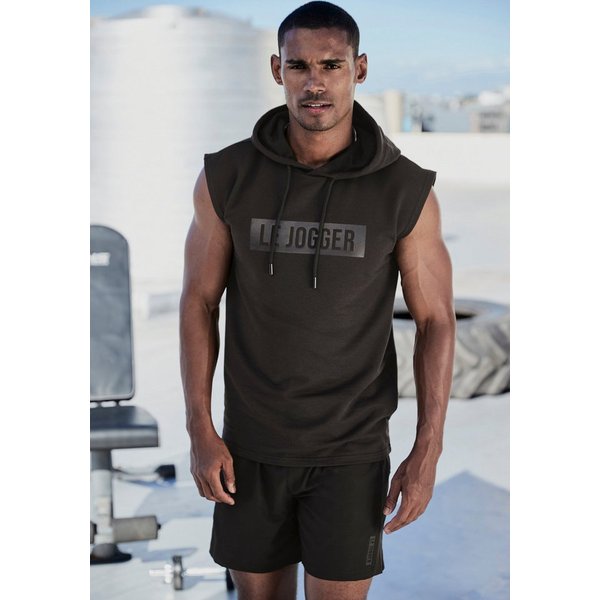le jogger® Kapuzenpullover mit Druck und Kordelzug