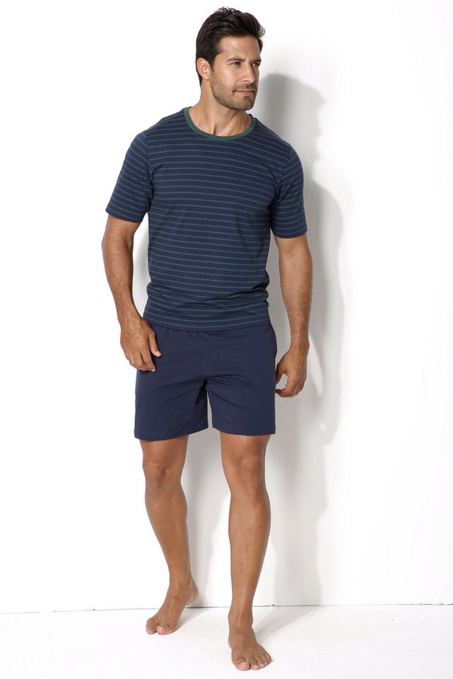 le jogger® Pyjama (4 tlg., 2 Stück) Schlafanzug im Streifendesign – Bild 3 von 4