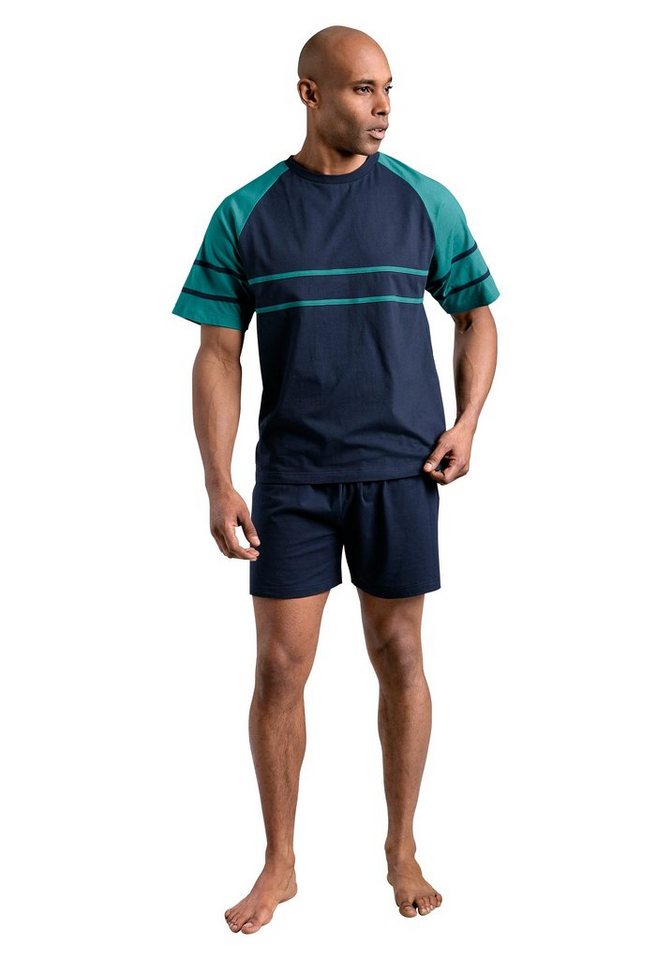 le jogger® Pyjama (Packung, 4 tlg., 2 Stück) mit aufgesetzten Streifen – Bild 2 von 5