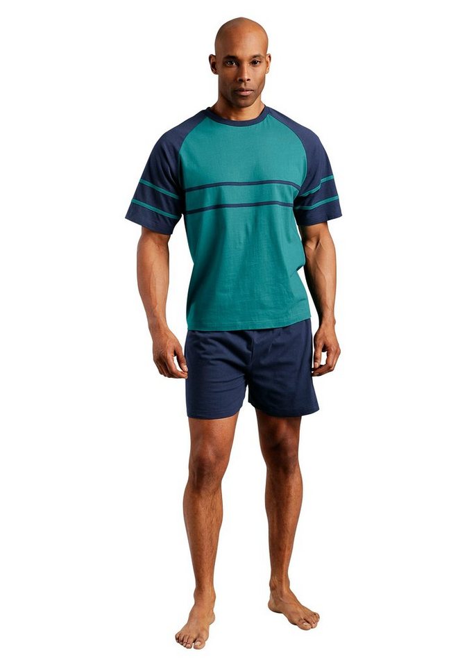 le jogger® Pyjama (Packung, 4 tlg., 2 Stück) mit aufgesetzten Streifen – Bild 3 von 5
