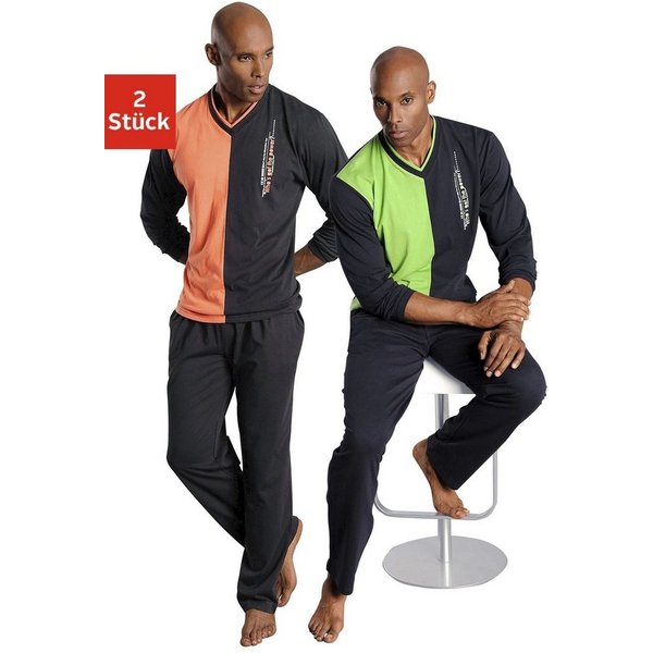 le jogger® Pyjama (Packung, 4 tlg., 2 Stück) in langer Form