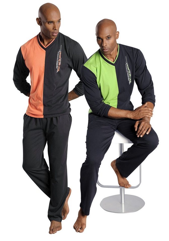 le jogger® Pyjama (Packung, 4 tlg., 2 Stück) in langer Form – Bild 2 von 3