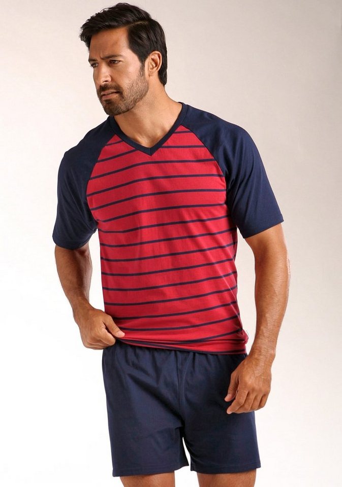 le jogger® Pyjama (Packung, 4 tlg., 2 Stück) in kurzer Form, mit Raglanärmeln – Bild 3 von 5