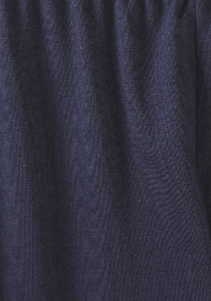 le jogger® Pyjama Schlafanzug (2 tlg., 1 Set) aus Baumwolle, meliertes Design, mit Bündchen – Bild 5 von 5