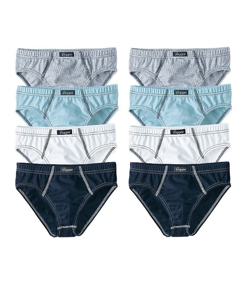 le jogger® Slip (Packung, 8-St) unifarben, mit Markenlabel und Kontrastnähten, Baumwolle – Bild 2 von 3
