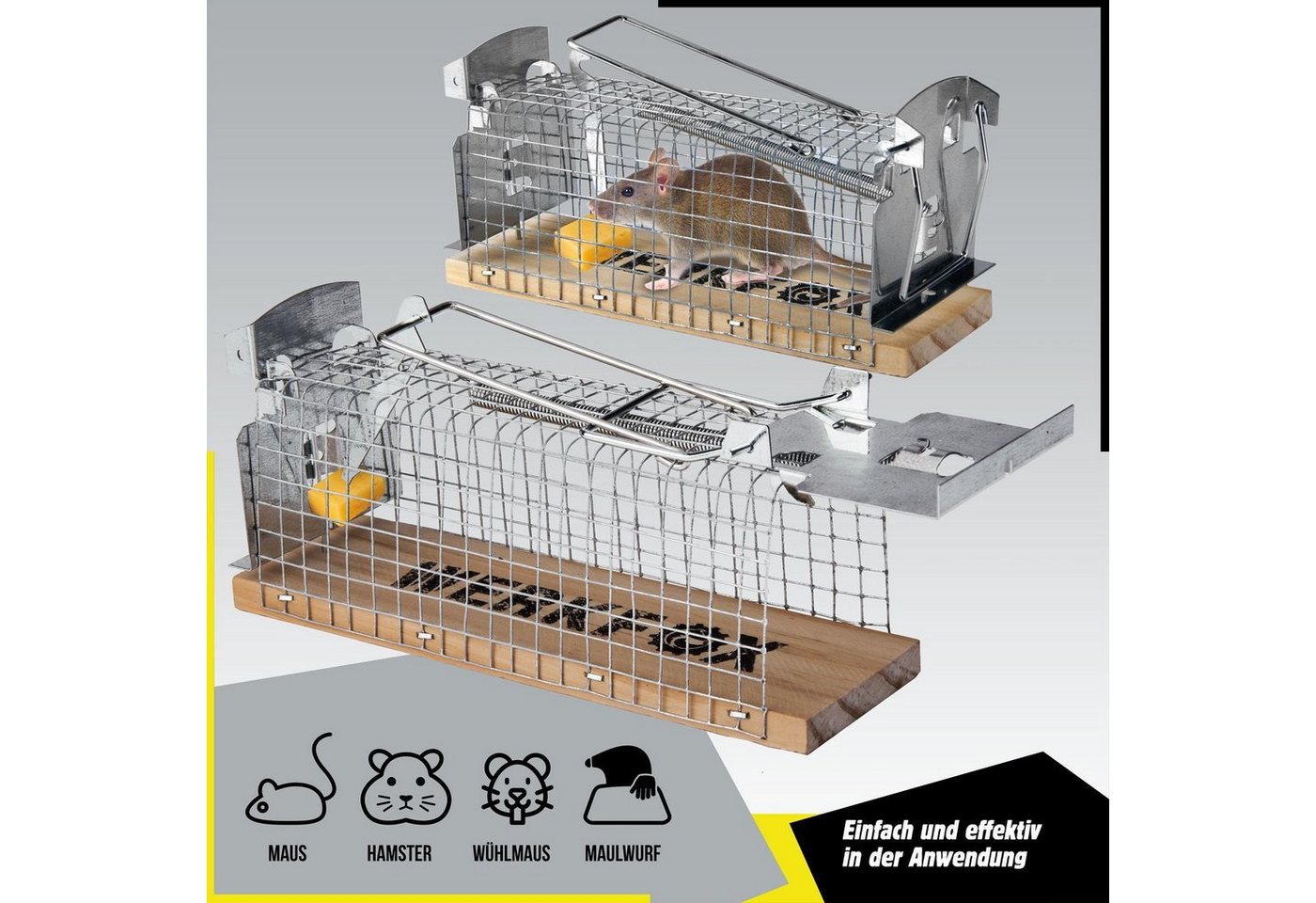 Goods+Gadgets Lebendfalle GOODS+GADGETS Wiederverwendbar Lebendfalle Mäusefalle–Tierfreundlich, Tiefreundliche Falle wiederverwendbar – Bild 2 von 5