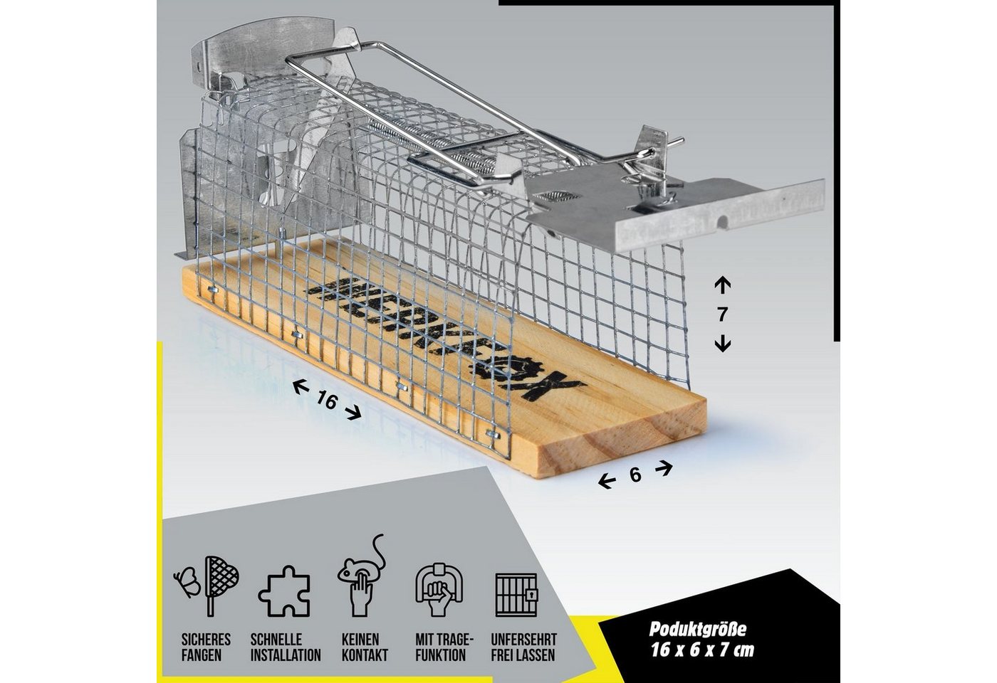 Goods+Gadgets Lebendfalle GOODS+GADGETS Wiederverwendbar Lebendfalle Mäusefalle–Tierfreundlich, Tiefreundliche Falle wiederverwendbar – Bild 5 von 5