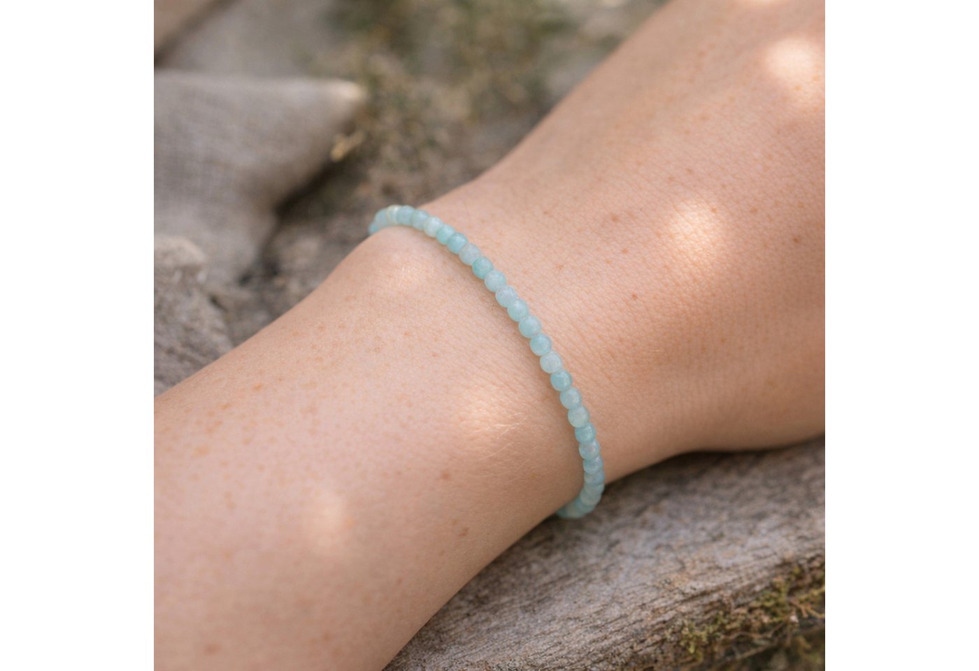 Lebensquelle Plus Armband Amazonit Mini-Kugelarmband, 4 mm – Bild 2 von 5