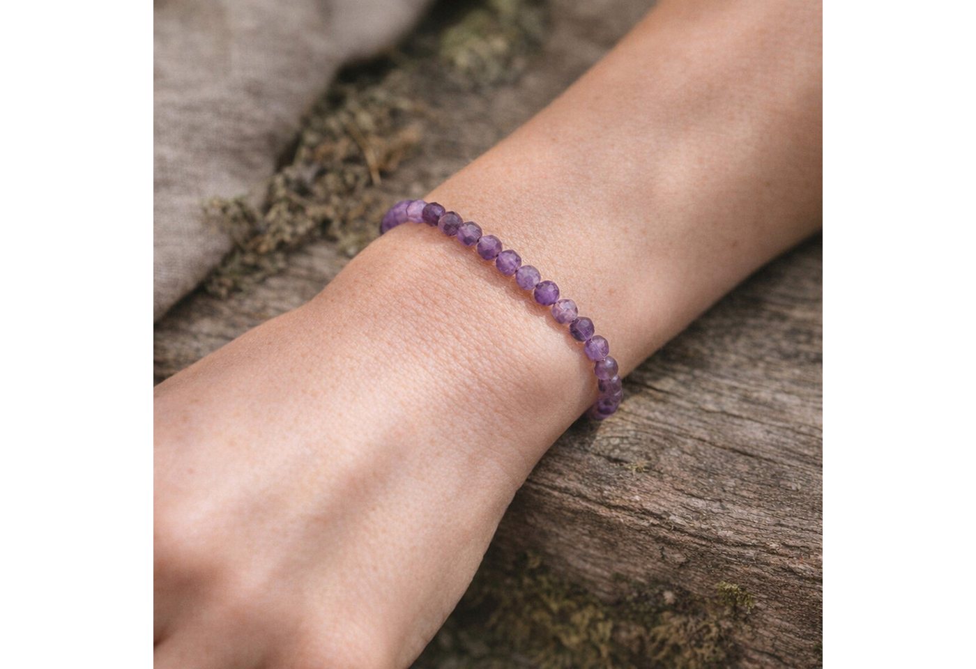Lebensquelle Plus Armband Amethyst, facettiertes Armband, 4 mm – Bild 2 von 5