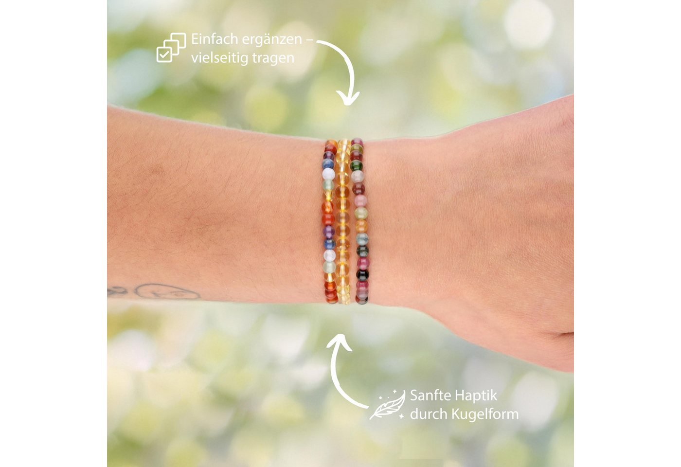 Lebensquelle Plus Armband Chakra Mini- Kugelarmband, 4 mm – Bild 3 von 5
