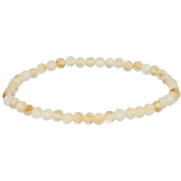 Lebensquelle Plus Armband Citrin, facettiertes Armband, 4 mm