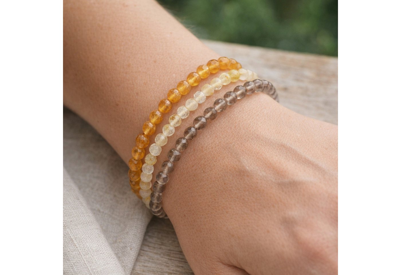 Lebensquelle Plus Armband Citrin, facettiertes Armband, 4 mm – Bild 5 von 5