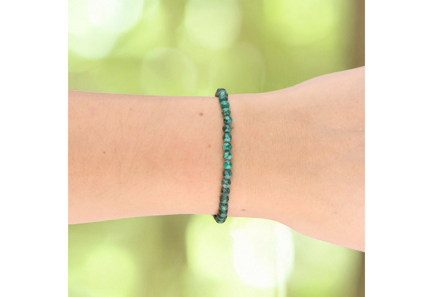 Lebensquelle Plus Armband Malachit, facettiertes Armband, 4 mm – Bild 2 von 3
