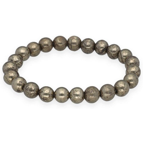 Lebensquelle Plus Armband Pyrit Kugelarmband, 8 mm