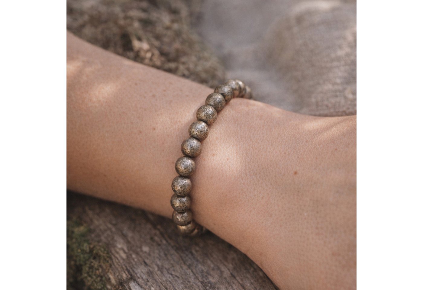 Lebensquelle Plus Armband Pyrit Kugelarmband, 8 mm – Bild 2 von 5