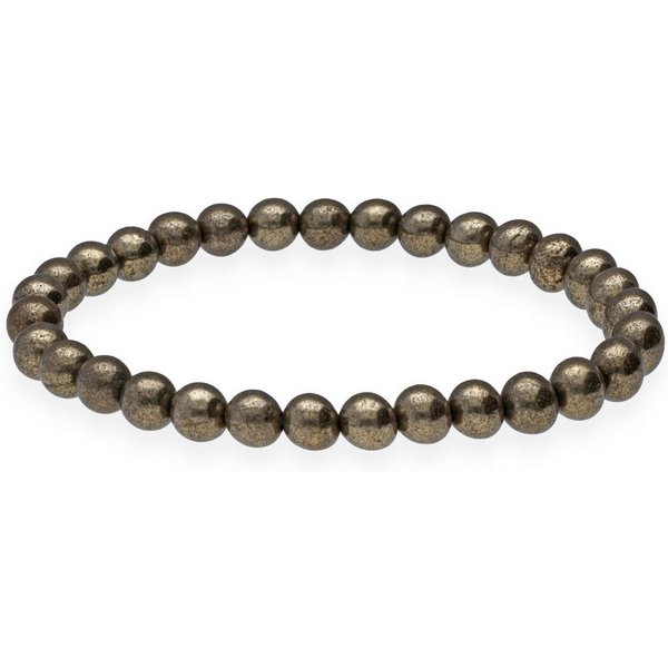 Lebensquelle Plus Armband Pyrit Kugelarmband, 6 mm