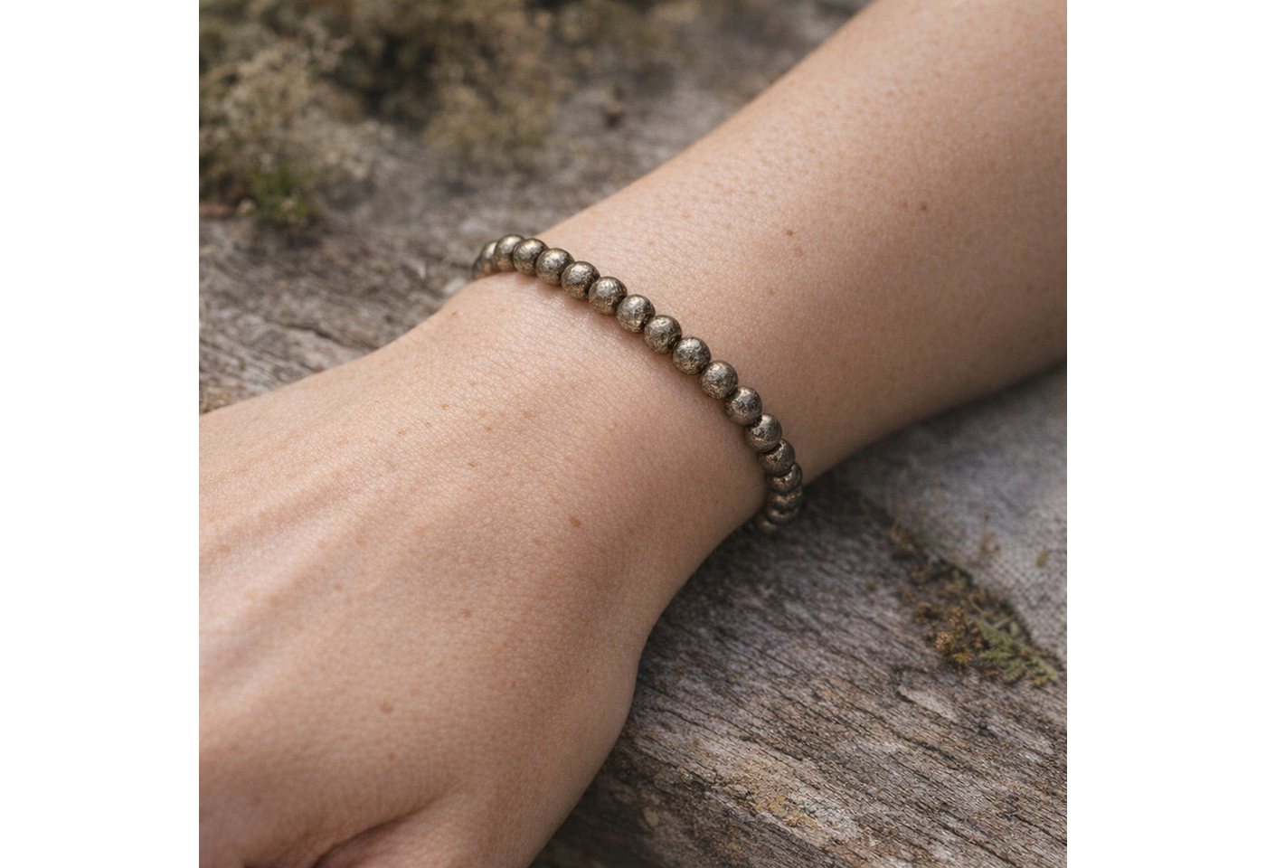 Lebensquelle Plus Armband Pyrit Kugelarmband, 6 mm – Bild 2 von 5