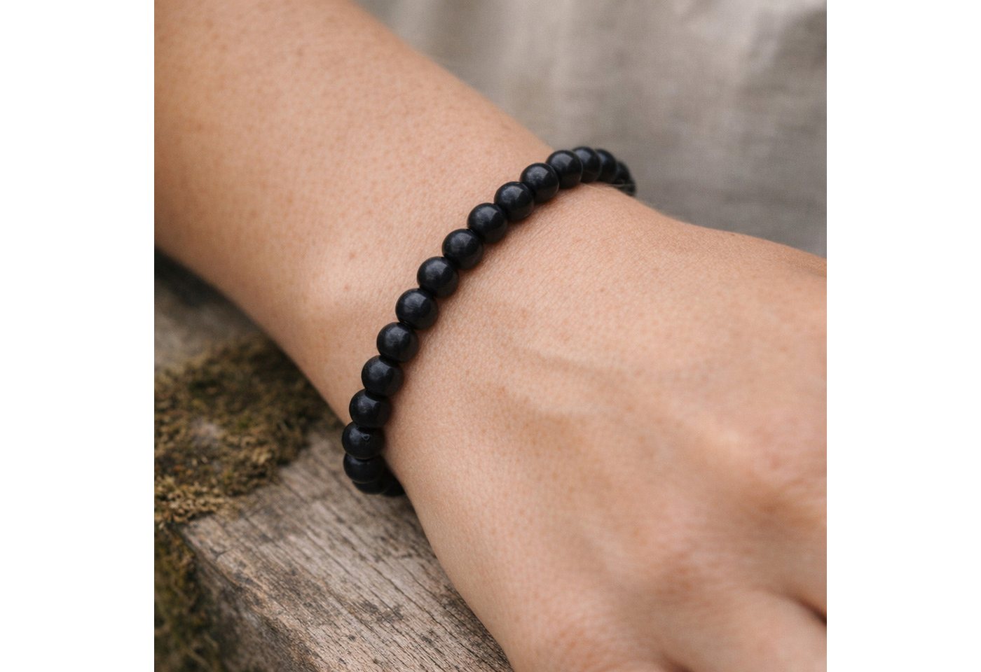 Lebensquelle Plus Armband Schungit Kugelarmband, 6 mm – Bild 2 von 5