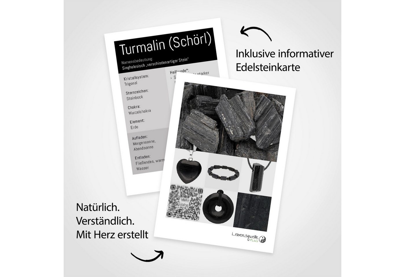 Lebensquelle Plus Armband Turmalin, schwarz (Schörl) Mini-Kugelarmband, 4 mm – Bild 4 von 5