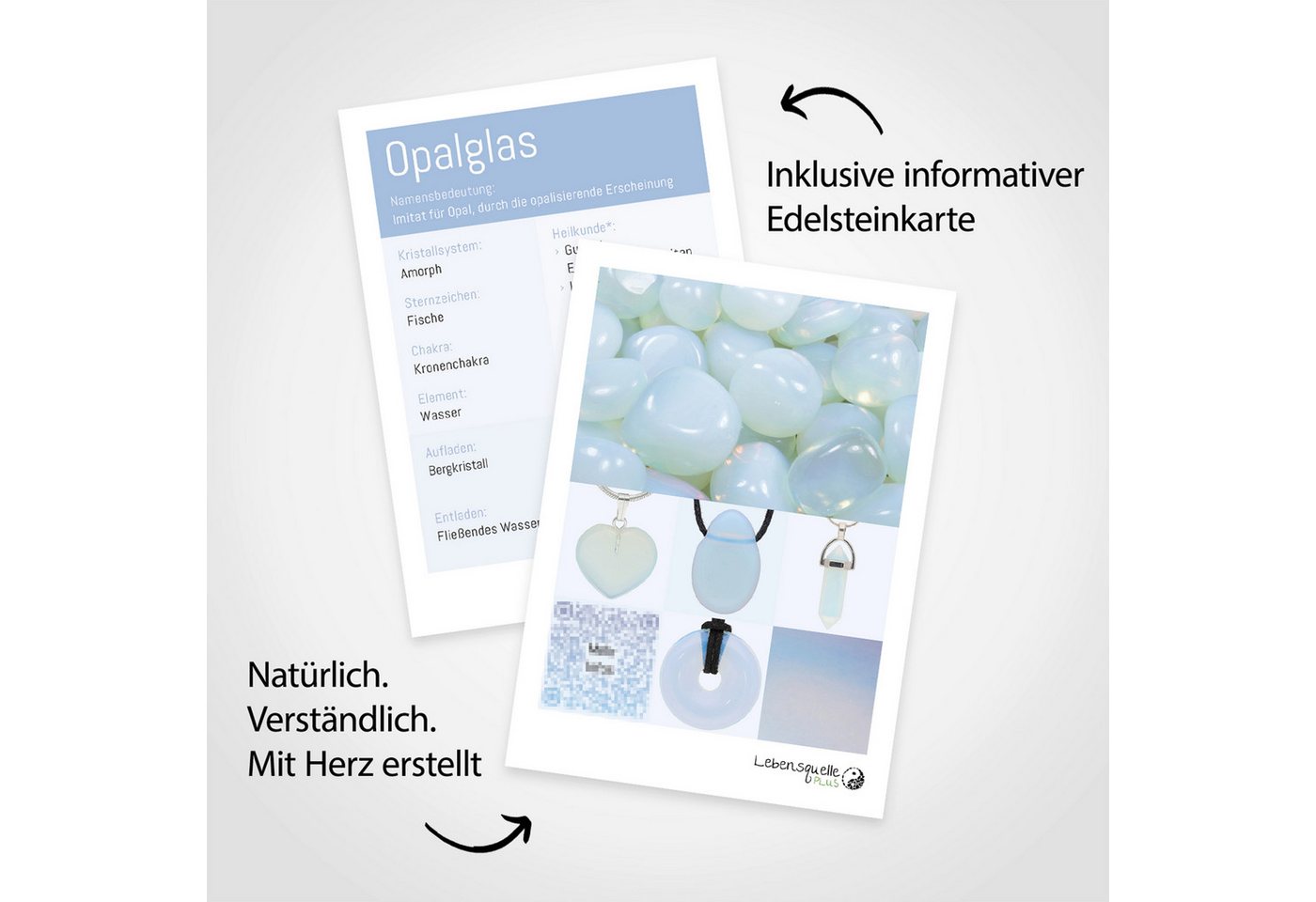 Lebensquelle Plus Edelstein Opalglas Engel – Bild 4 von 4
