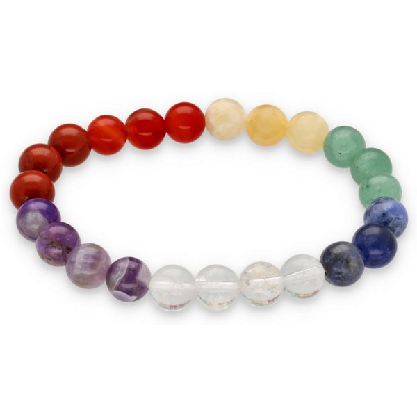 Lebensquelle Plus Klangchakra Set Chakra Kugelarmband, 8 mm