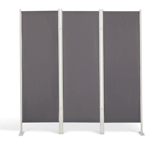 Leco Paravent 3-teilig anthrazit Sichtschutz Stellwand Garten Umkleide (Spar-Set, 1 St., 1 Paravent anthrazit), wetterfest
