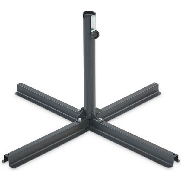 Leco Schirmhalter Schirmständer Plattenständer Betonplatten Kreuzständer Sonnenschirme, für Stöcke bis Ø 50 mm
