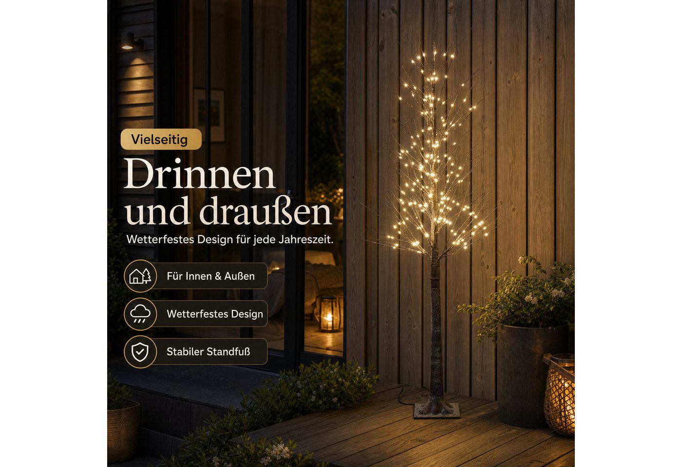 Northpoint LED Baum Northpoint LED-Baum 150 cm 240 LEDs mit Timer & Schnee – Bild 5 von 5