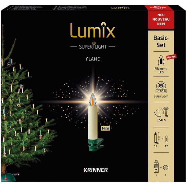 lumix LED-Christbaumkerzen LUMIX SuperLight Flame Mini Basis