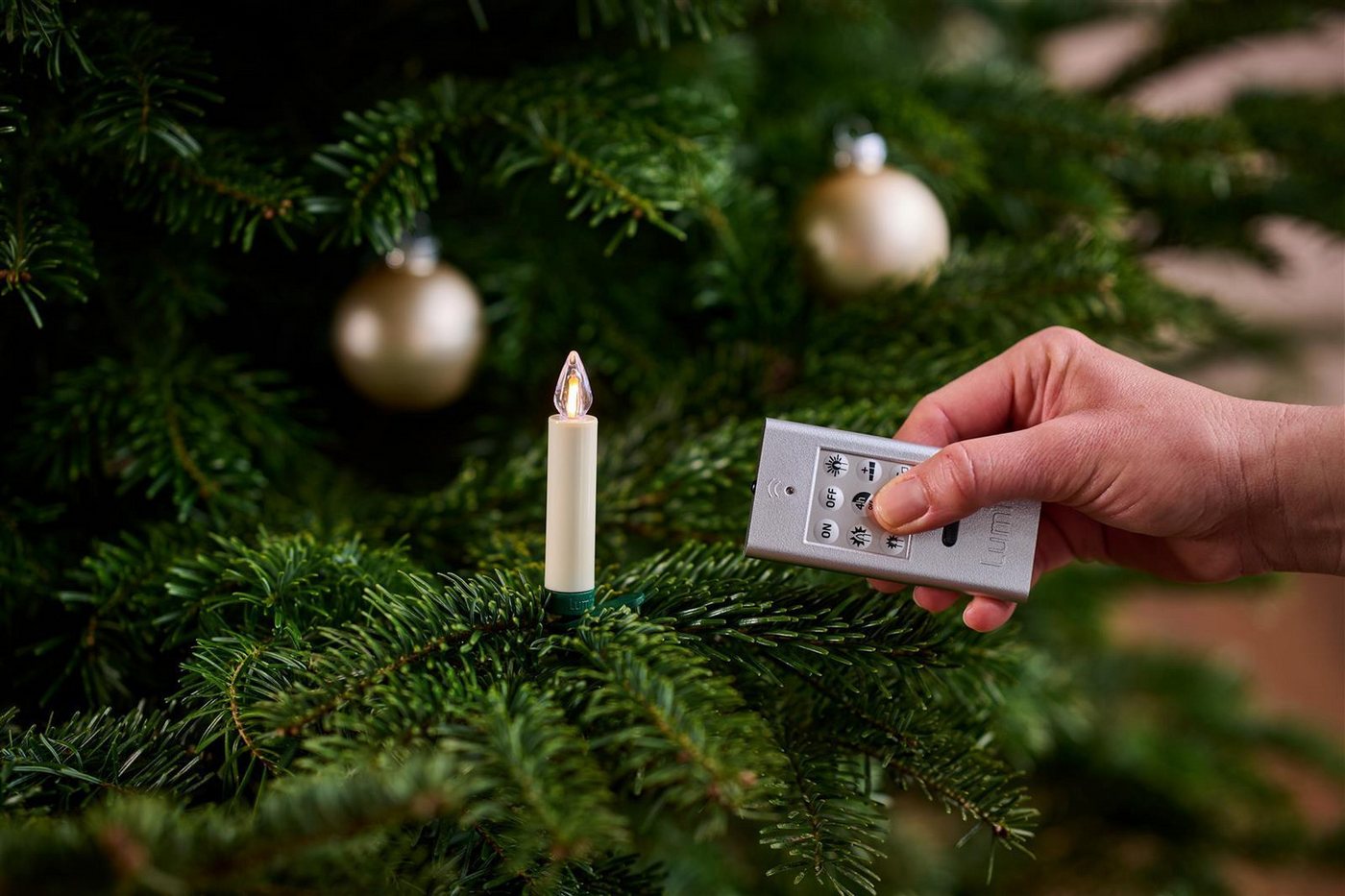 lumix LED-Christbaumkerzen LUMIX SuperLight Flame Mini Basis – Bild 5 von 5