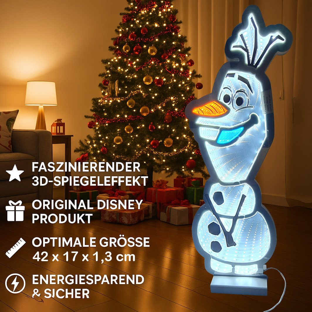 Disney LED Dekofigur Infinity Lights by Disney Frozen 3D LED Weihnachtsdeko Schneemann Olaf, LED fest integriert – Bild 2 von 5