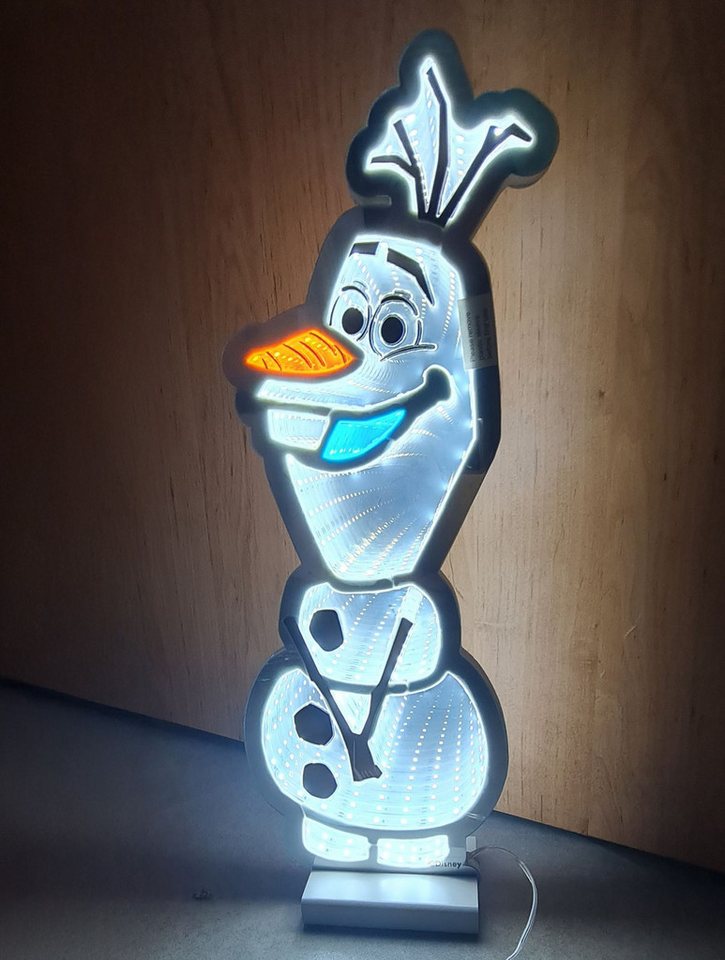 Disney LED Dekofigur Infinity Lights by Disney Frozen 3D LED Weihnachtsdeko Schneemann Olaf, LED fest integriert – Bild 5 von 5