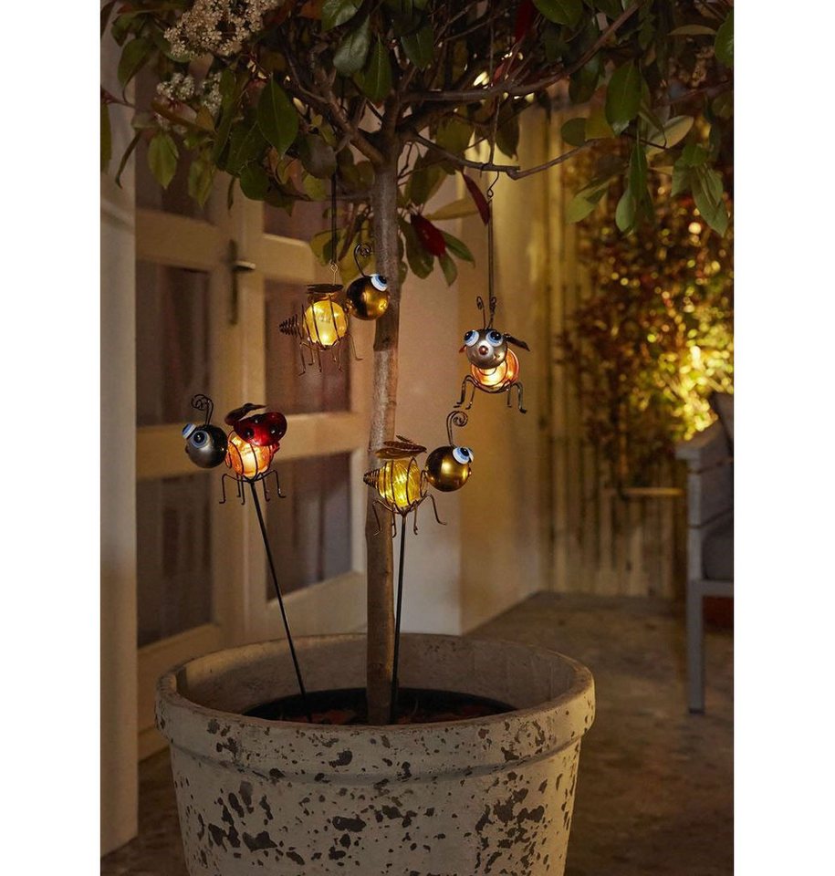 Luxform LED Gartenleuchte Luxform Bee and LadyBug Hang Hängeleuchte Solar - 2 Stück, 2 Leuchten im Set – Bild 3 von 4