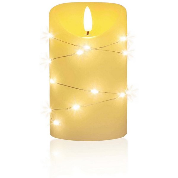 LED Universum LED-Kerze "Cynthia" Kerze, warmweiß, batteriebetrieben, IP20, warmweiß