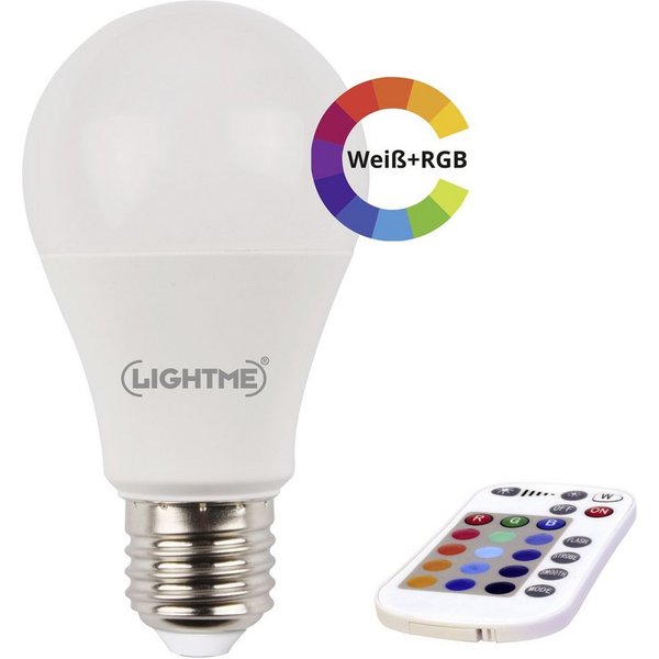 LightMe LED-Leuchtmittel LightMe LM85193 LED EEK F (A - G) E27 Birnenform 6 W = 48 W RGBW (x