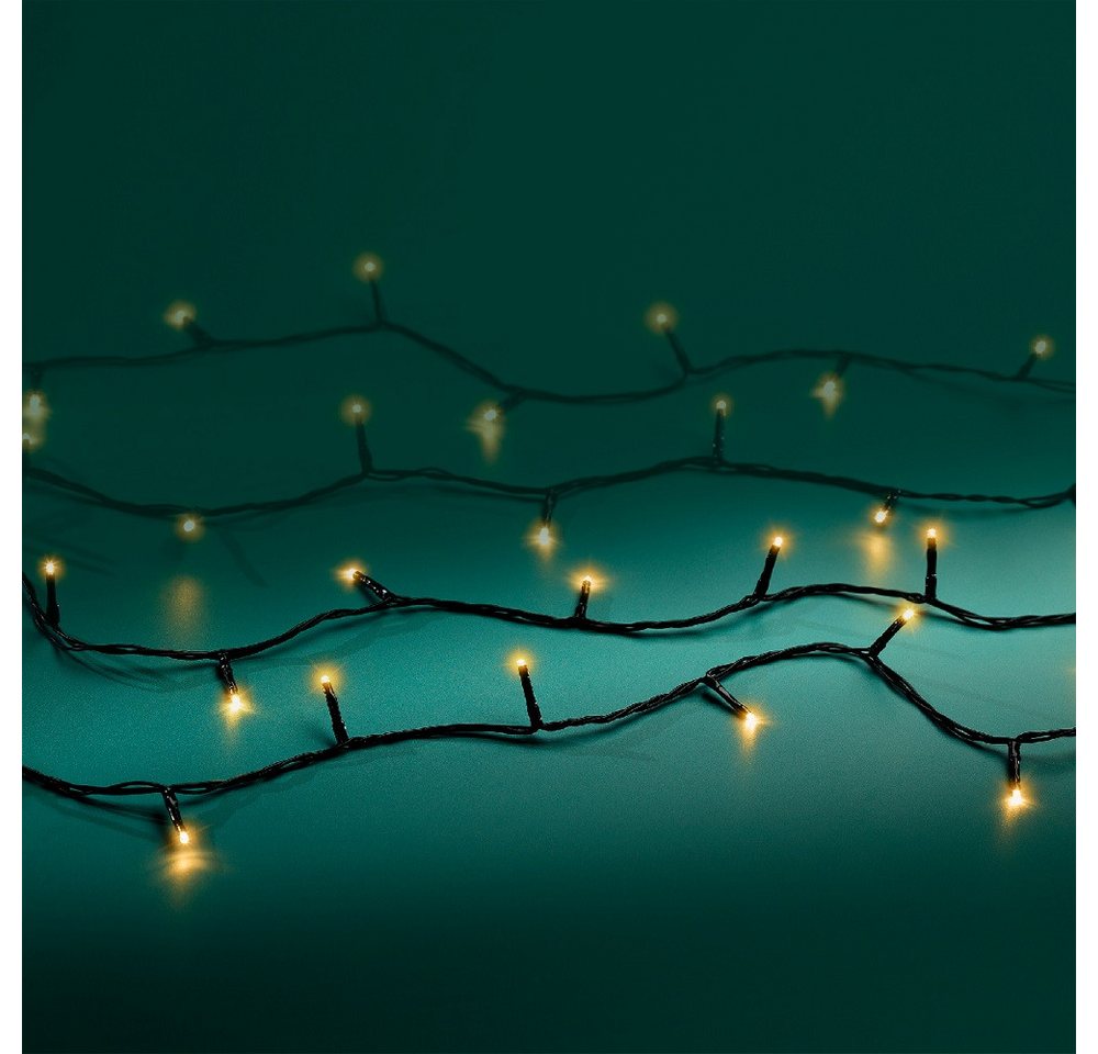 Lumineo LED-Lichterkette Lumineo Lichterkette BASIC 40 LED 3 m klassisch warm, schwarzes Kabel, Indoor/Outdoor, dimmbar, 8h-Timer, + 5 m Zuleitung – Bild 3 von 5
