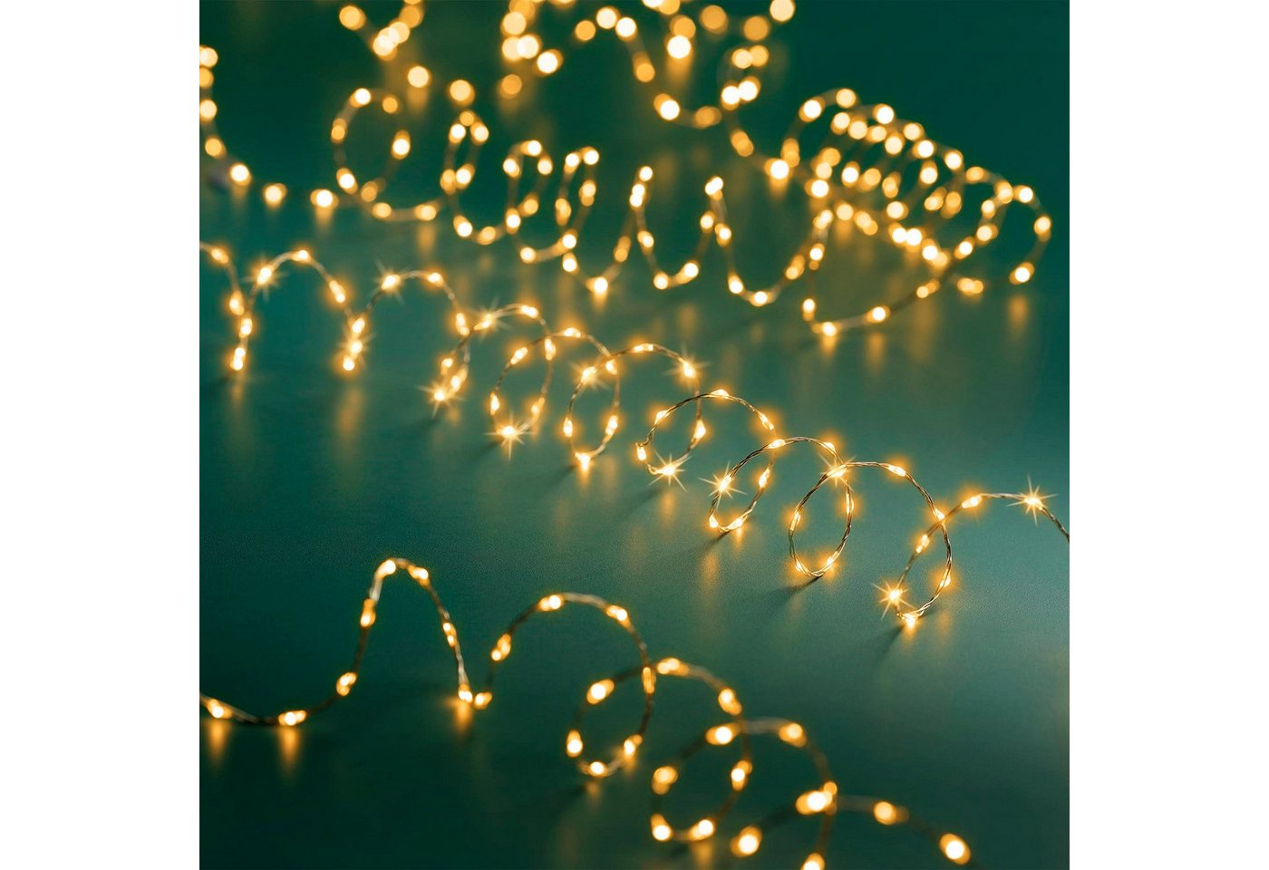 Lumineo LED-Lichterkette Lumineo Lichterkette STRING LIGHTS TWINKLE 567 LED 9 m, klassisch warm, Indoor/Outdoor, 8 Licht-Modi, 8h-Timer, + 5 Meter – Bild 2 von 5