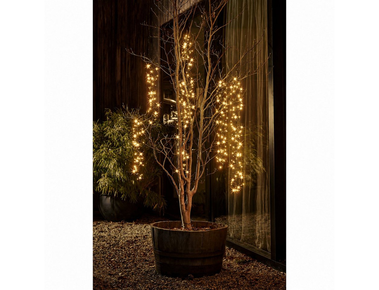 Lumineo LED-Lichterkette Lumineo, Baumbeleuchtung CLUSTER TWINKLE 480 LED Soft Gold, 6 Stränge, 8 Twinkle-Modi, 8h-Timer, Indoor/Outdoor – Bild 2 von 5