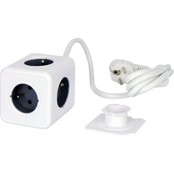 LED-Line AURA line CUBE Adapter 4/5-fach Steckdose Steckdosenleiste (Kabellänge 1.5 m)