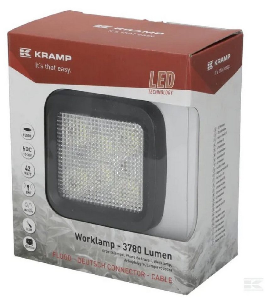 Kramp LED Scheinwerfer Kramp LED Arbeitsscheinwerfer 42W Flutlicht LA10028 – Bild 3 von 4