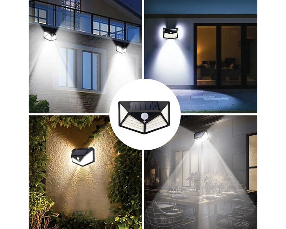 Forever Light LED Solarleuchte Forever Light Solarleuchte FLS-65 mit PIR & 3 Lichtmodi, LED, SMD, Kaltweiß, 3 Lichtmodi, PIR-Sensor, wetterfest (IP65), breite L – Bild 2 von 3